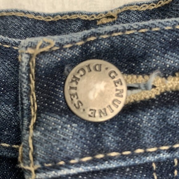 Dickies Carpenter Shorts Mens 42 Loose Fit Y2K Distressed Blue Denim - Picture 4 of 10